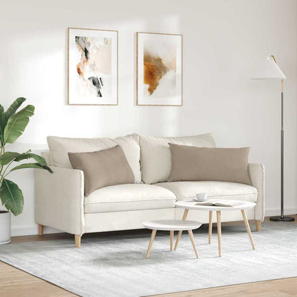 Sofakuddar 2 pcs Taupe 80 x 40 cm tyg