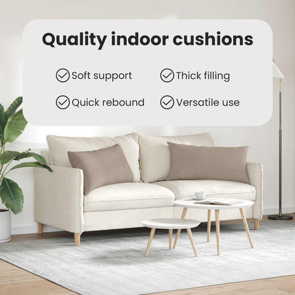Sofakuddar 2 pcs Taupe 80 x 40 cm tyg