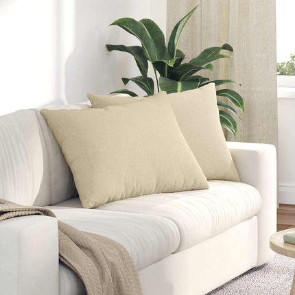 Sofakuddar 2 pcs Kräm 70 x 50 cm tyg
