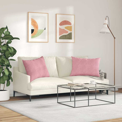 Sofakuddar 2 pcs Rosa 70 x 50 cm Kordread tyg