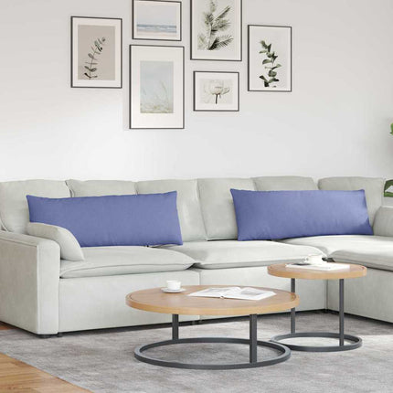 Sofakuddar 2 pcs Jeansblå 120 x 40 cm tyg