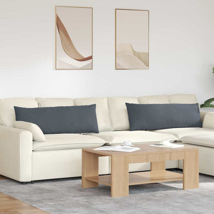 Sofakuddar 2 pcs Mörkgrå 120 x 40 cm Kordread tyg
