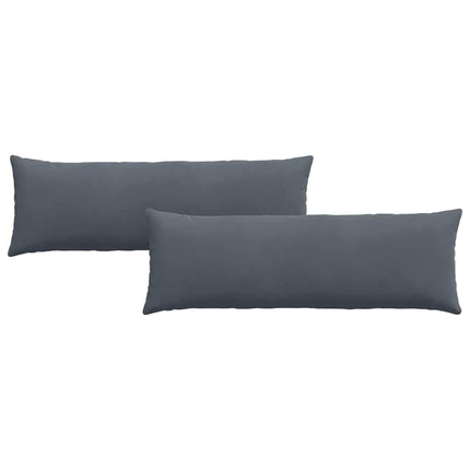 Sofakuddar 2 pcs Mörkgrå 120 x 40 cm Kordread tyg