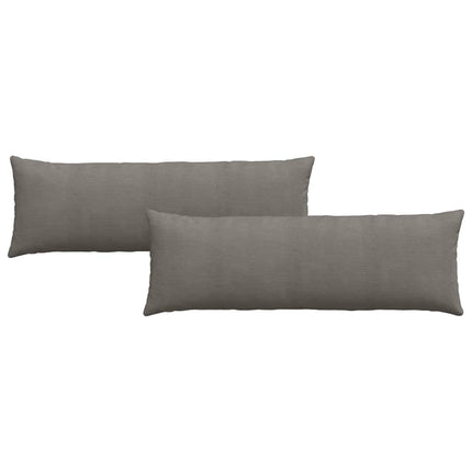 Sofakuddar 2 pcs Ljusgrå 120 x 40 cm Kordread tyg