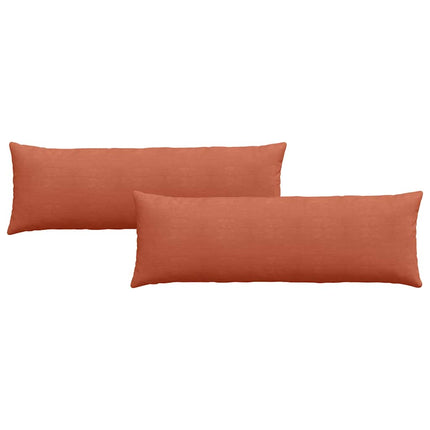 Sofakuddar 2 pcs Röd orange 120 x 40 cm Kordread tyg