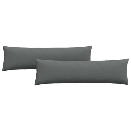 Sofakuddar 2 pcs Mörkgrå 145 x 40 cm tyg