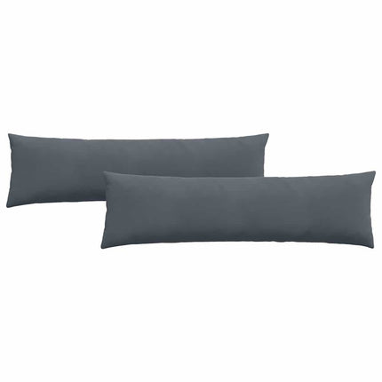 Sofakuddar 2 pcs Mörkgrå 145 x 40 cm Kordread tyg
