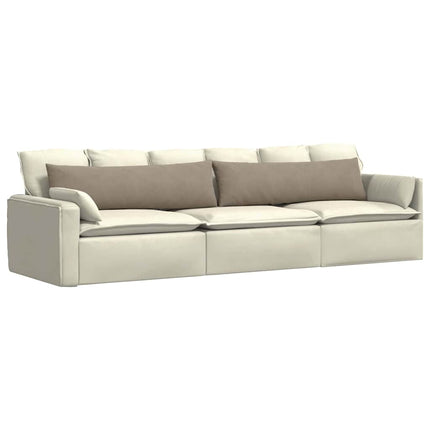 Sofakuddar 2 pcs Taupe 145 x 40 cm tyg