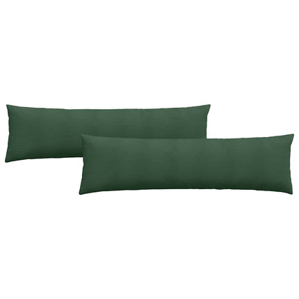 Sofakuddar 2 pcs Mörkgrön 145 x 40 cm Kordread tyg