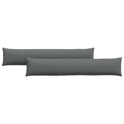 Sofakuddar 2 pcs Mörkgrå 200 x 40 cm tyg