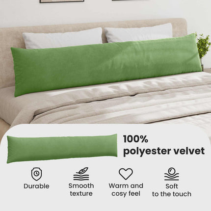Sofakuddar 2 pcs Ljusgrön 200 x 40 cm Kordread tyg