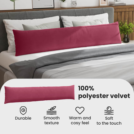 Sofakuddar 2 pcs Vinröd 200 x 40 cm Kordread tyg