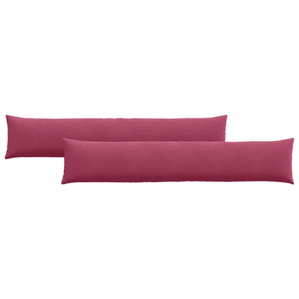 Sofakuddar 2 pcs Vinröd 200 x 40 cm Kordread tyg