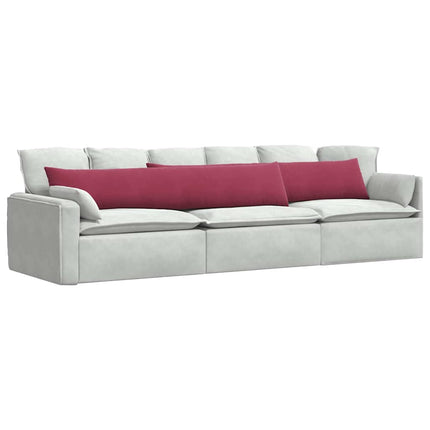 Sofakuddar 2 pcs Vinröd 200 x 40 cm Kordread tyg