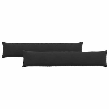Sofakuddar 2 pcs Svart 200 x 40 cm Kordread tyg