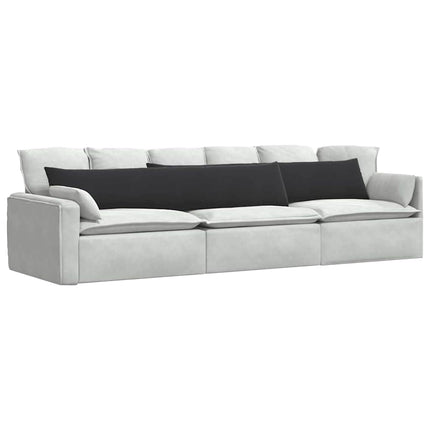 Sofakuddar 2 pcs Svart 200 x 40 cm Kordread tyg