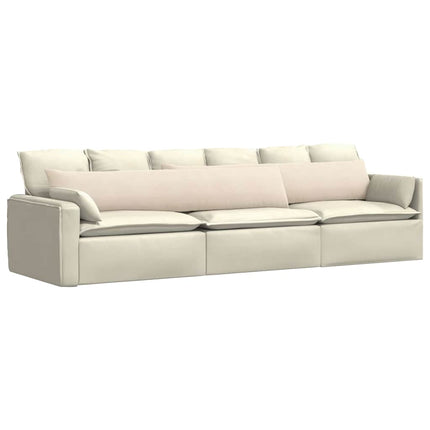 Sofakuddar 2 pcs Beige 200 x 40 cm tyg