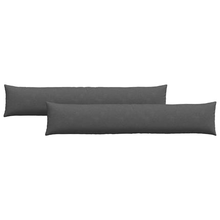 Sofakuddar 2 pcs Mörkgrå 200 x 40 cm Kordread tyg