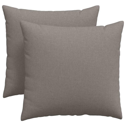 Sofakuddar 2 st tyg Taupe 45 x 45 cm