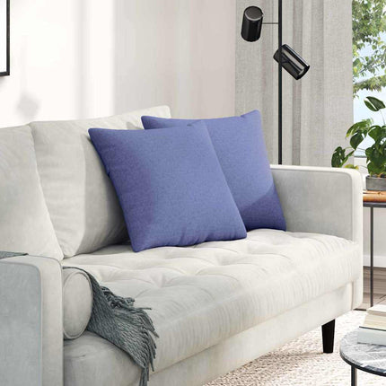 Sofakuddar 2 pcs Jeansblå 45 x 45 cm tyg