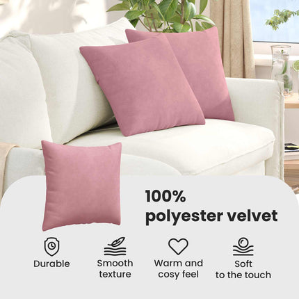 Sofakuddar 2 pcs Rosa 45 x 45 cm Kordread tyg