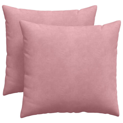 Sofakuddar 2 pcs Rosa 45 x 45 cm Kordread tyg