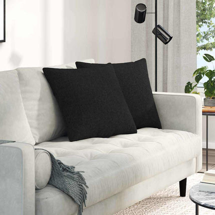 Sofakuddar 2 pcs Svart 50 x 50 cm tyg