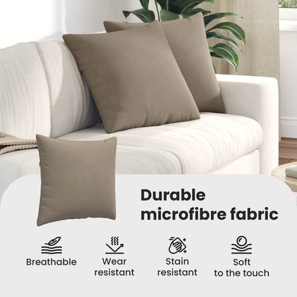 Sofakuddar 2 pcs Taupe 50 x 50 cm tyg