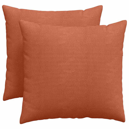 Sofakuddar 2 pcs Röd orange 50 x 50 cm Kordread tyg