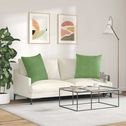 Sofakuddar 2 pcs Ljusgrön 60 x 60 cm Kordread tyg