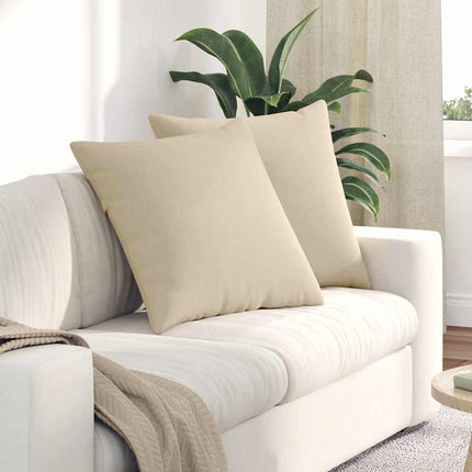 Sofakuddar 2 pcs Kräm 60 x 60 cm tyg