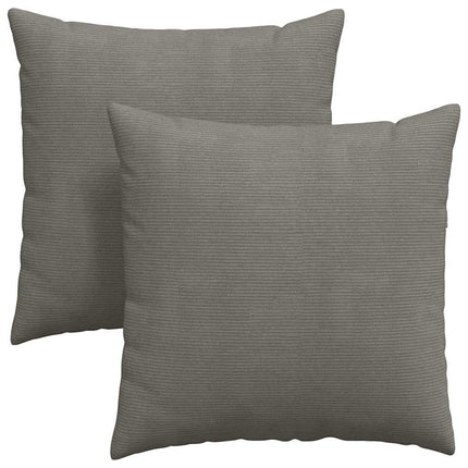 Sofakuddar 2 pcs Ljusgrå 60 x 60 cm Kordread tyg
