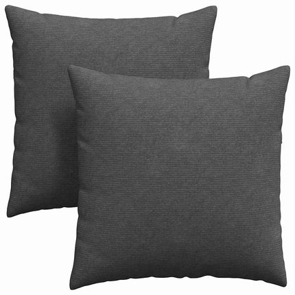 Sofakuddar 2 pcs Mörkgrå 60 x 60 cm Kordread tyg