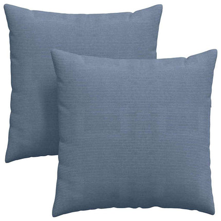 Sofakuddar 2 pcs Blå 60 x 60 cm Kordread tyg