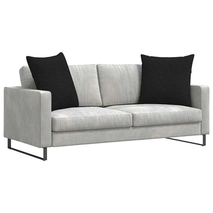 Sofakuddar 2 st tyg Svart 80 x 80 cm