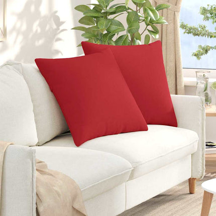 Sofakuddar 2 pcs Röd 80 x 80 cm tyg