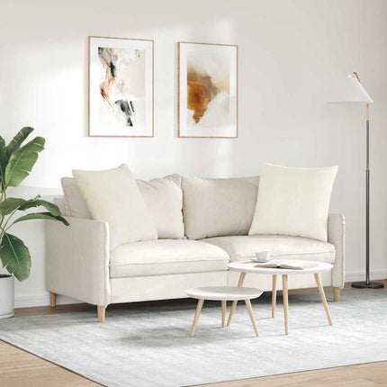 Sofakuddar 2 pcs Kräm 80 x 80 cm Kordread tyg