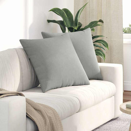 Sofakuddar 2 pcs Ljusgrå 80 x 80 cm tyg