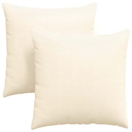Sofakuddar 2 pcs Kräm 80 x 80 cm Kordread tyg