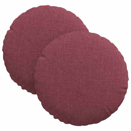 Sittkuddar 2 pcs Vinröd Ø30 x 13 cm tyg