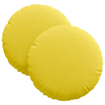 Sittkuddar 2 pcs Ljusgul Ø30 x 13 cm tyg