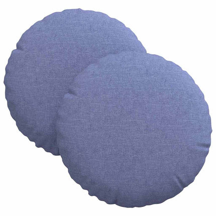 Sittkuddar 2 pcs Jeansblå Ø30 x 13 cm tyg