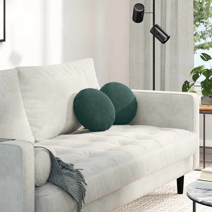 Sittkuddar 2 pcs Mörkgrön Ø30 x 13 cm Sammet