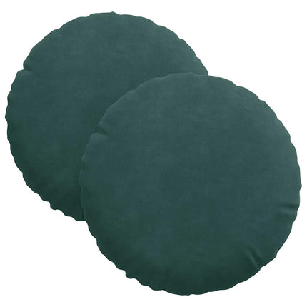 Sittkuddar 2 pcs Mörkgrön Ø30 x 13 cm Sammet