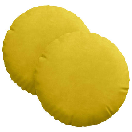 Sittkuddar 2 pcs Gul Ø30 x 13 cm Sammet