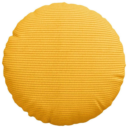 Sittkuddar 2 st Kordread tyg Ljusgul Ø30 x 13 cm