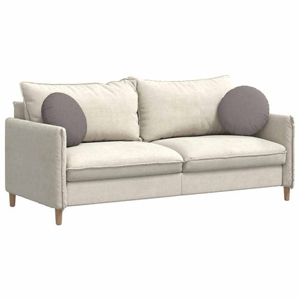 Sittkuddar 2 st tyg Taupe Ø40 x 13 cm