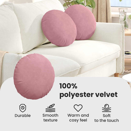 Sittkuddar 2 pcs Rosa Ø 40 x 13 cm Sammet