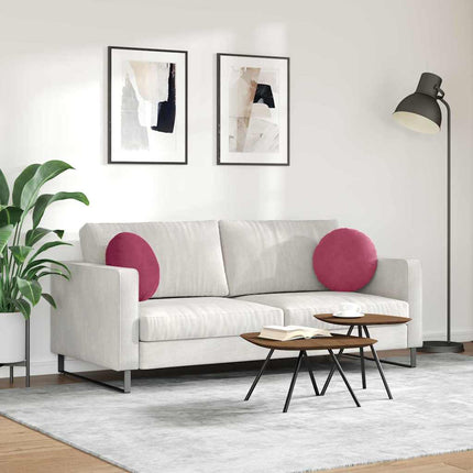 Sittkuddar 2 pcs Vinröd Ø 40 x 13 cm Sammet
