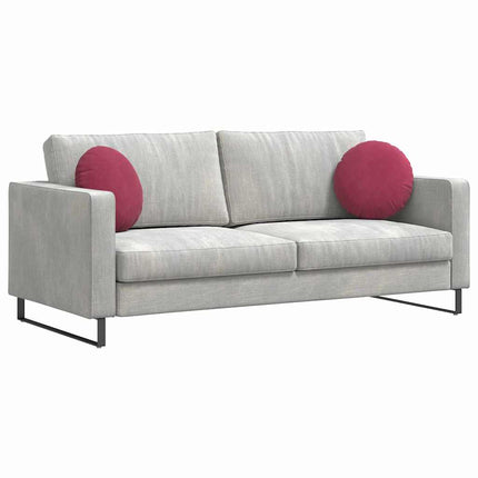 Sittkuddar 2 pcs Vinröd Ø 40 x 13 cm Sammet